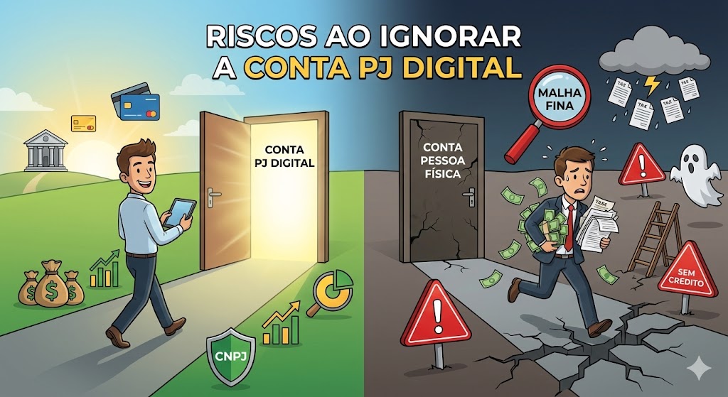 riscos ao ignorar a conta do pj digital
