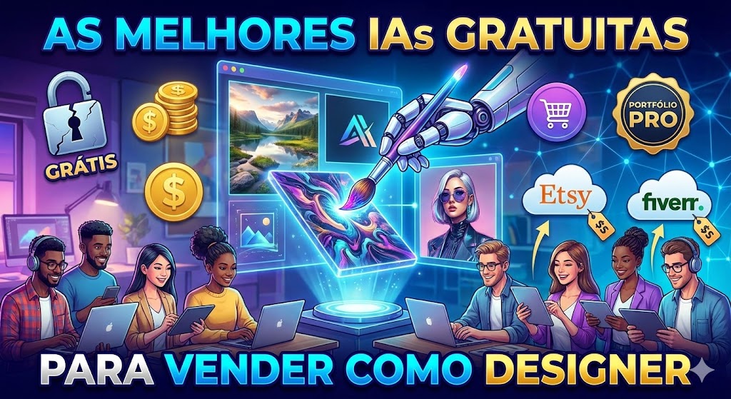 As Melhores IAs Gratuitas para Criar Imagens e Vender como Designer